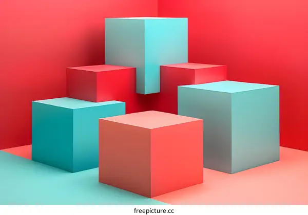 Abstract Minimalist Geometric Shapes Background