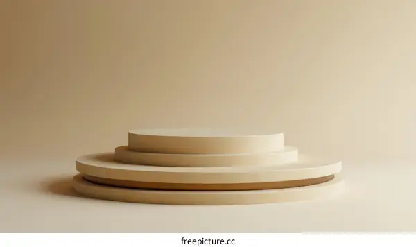 Beige Minimalist Product Display Podium