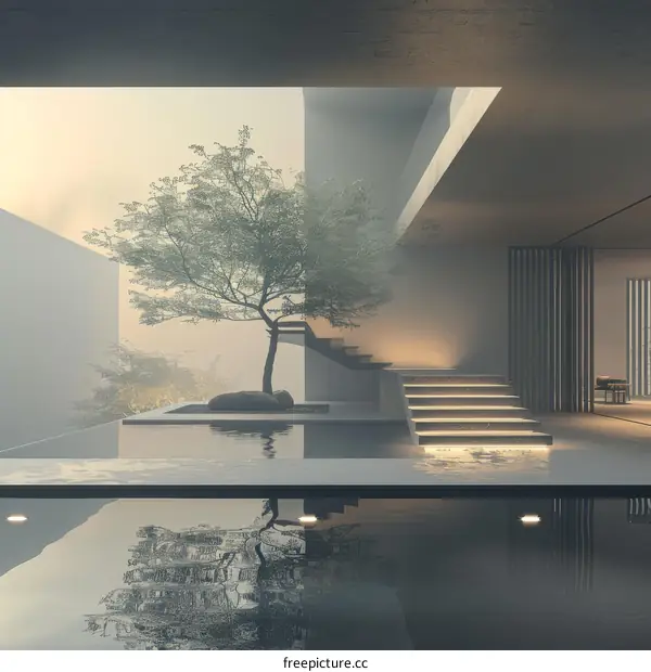 Zen Retreat: Modern Minimalist House with Pool