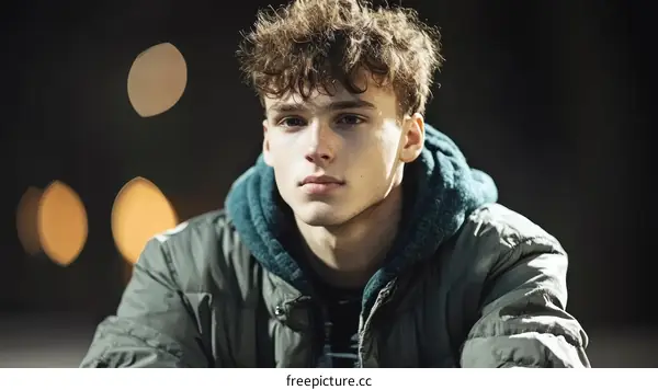 Close Up Portrait of a Caucasian Teenager