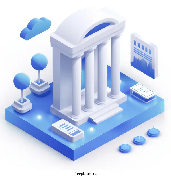 Bank isometric illustration