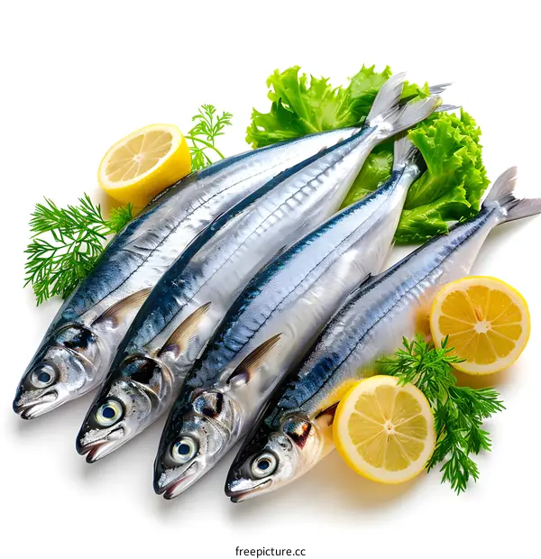 Fresh fish on white background