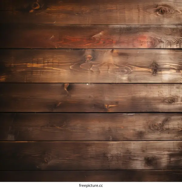 Rustic Background Made of Brown Wooden Planks