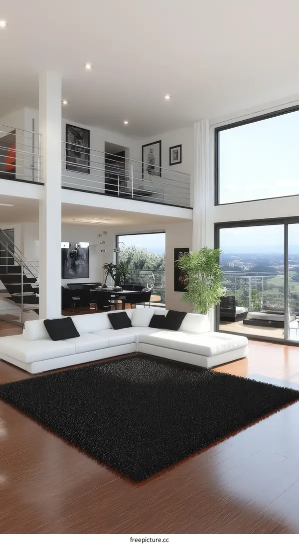 Modern Living Room Interior Design Illustration