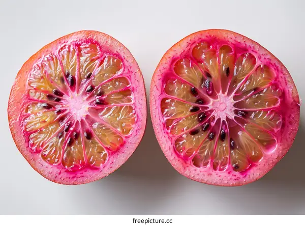 Cross section of a blood orange