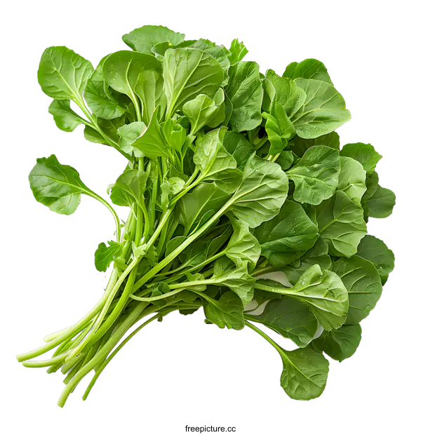 [Transparent Background PNG]A bunch of fresh green spinach leaves