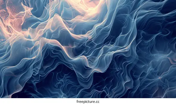 Blue and Pink Abstract Background with a Wave Pattern