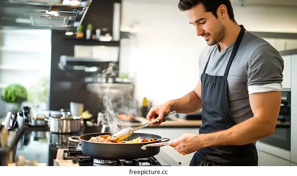 Man Cooking in the Kitchen
