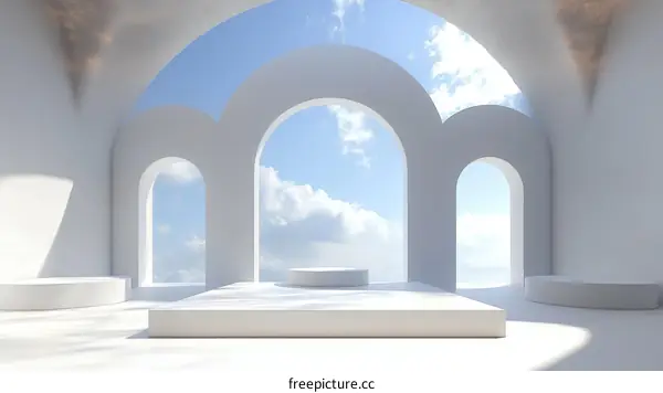 Modern Minimalist White Architectural Showcase