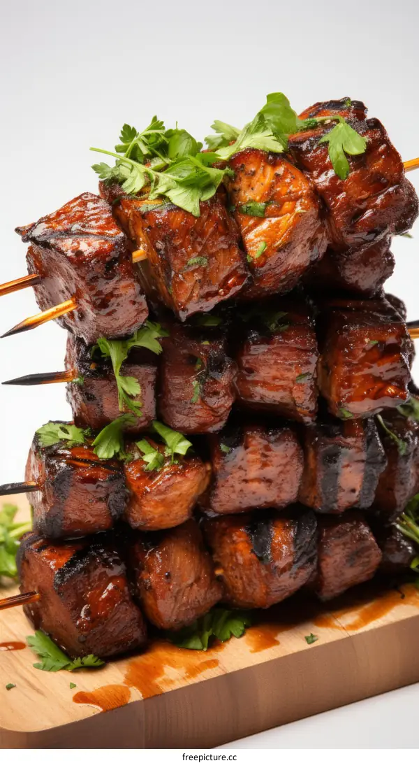 Beef Loin Skewers Grilled to Perfection