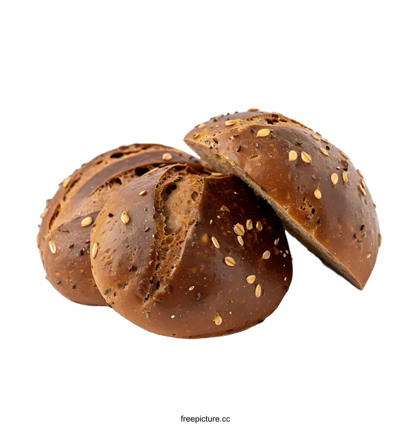 [Transparent Background PNG]Freshly Baked Brown Bread with Seeds