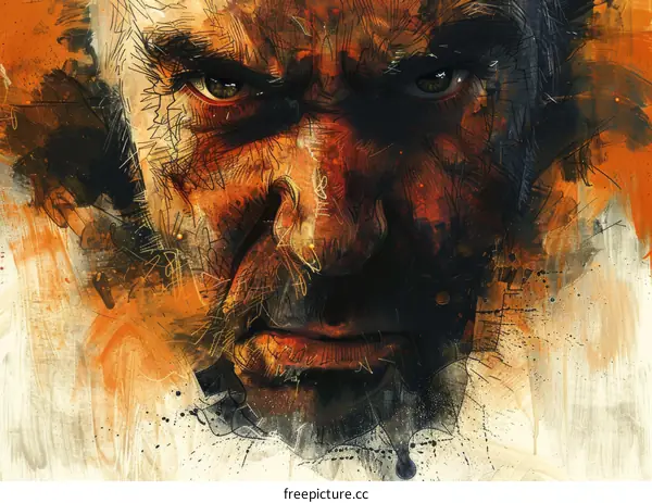 portrait of wolverine from marvel comics