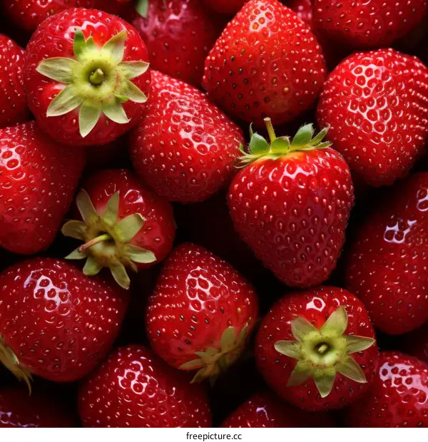 Fresh strawberries background