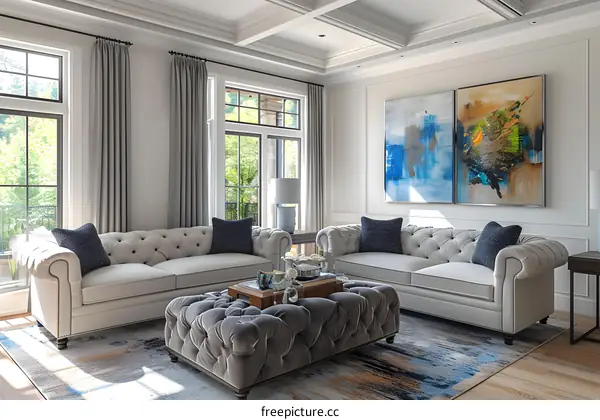 Modern minimalist style living room