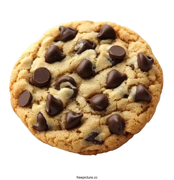 [Transparent Background PNG]Close Up Delicious Chocolate Chip Cookie
