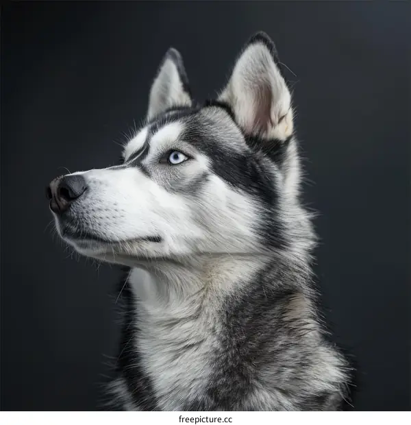 Striking Siberian Husky with Captivating Blue Eyes
