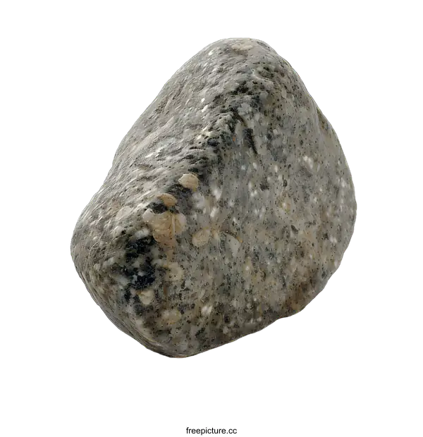 [Transparent Background PNG]Gray Pebble Rock Isolated on White Background