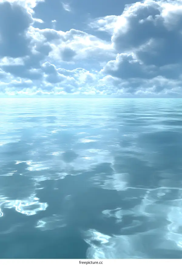 Blue Sky and Ocean Cloudscape