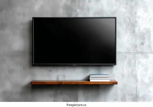 Modern Concrete Wall Mounted Television