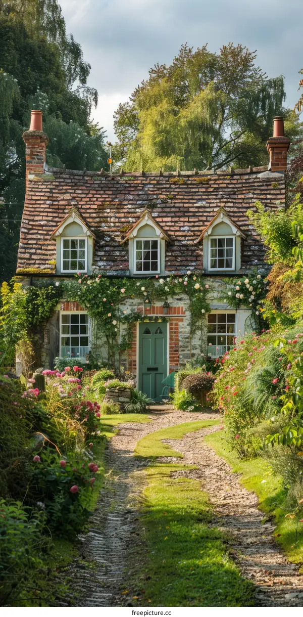 Charming English Cottage with Vibrant Garden