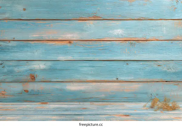 Aged Light Blue Wooden Planks Background