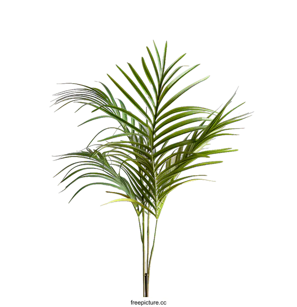[Transparent Background PNG]Green Palm Leaves On White Background