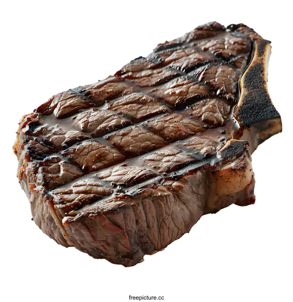 [Transparent Background PNG]Grilled T-bone steak