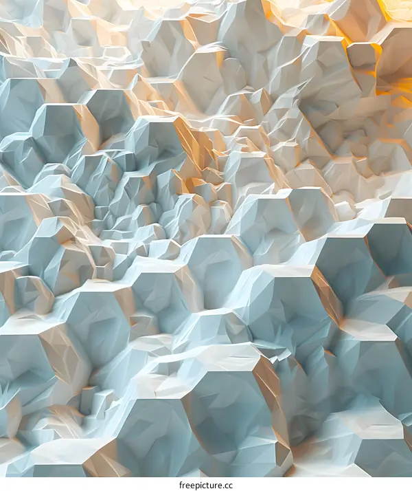 3D Geometric Polygon Triangle Illustration