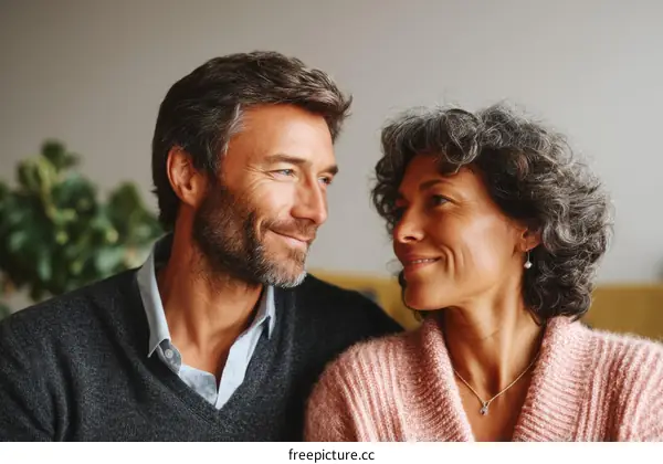 Couple in Love Close-Up Portrait