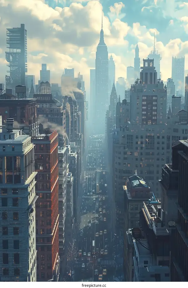 Skyscrapers Pierce the Urban Skyline