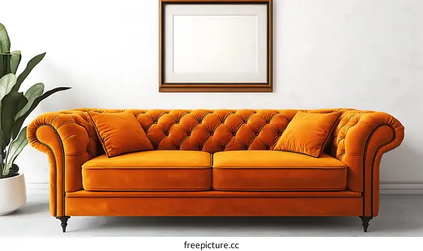 Classic Chesterfield Sofa in Modern Interior