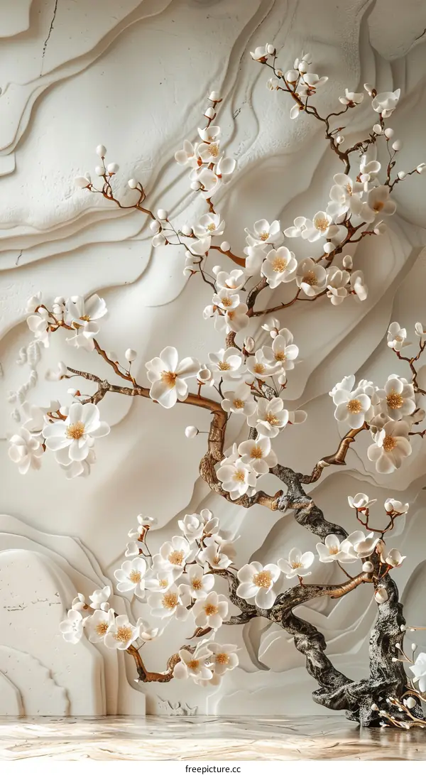 Elegant Floral Design with Abstract Background