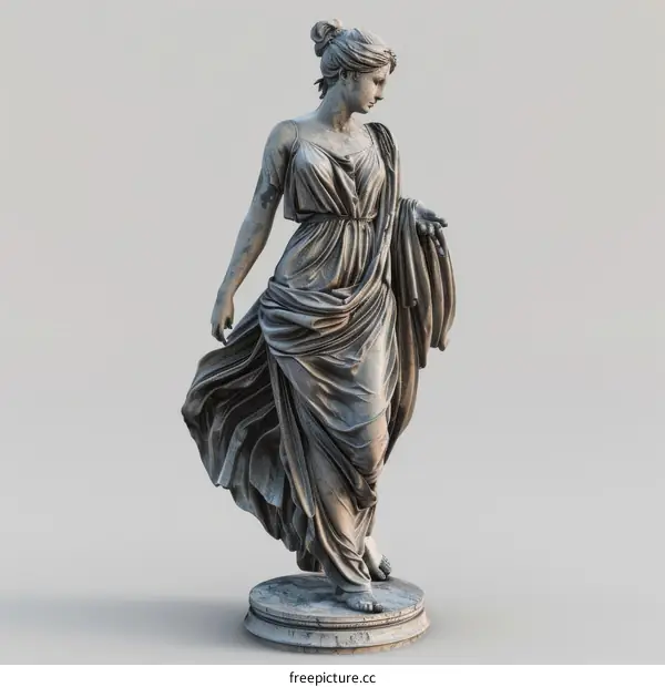 Statue of a woman in a classical style