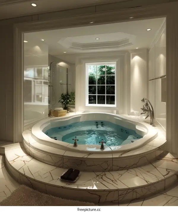 Luxury Modern Spa Bathroom Design Illustration