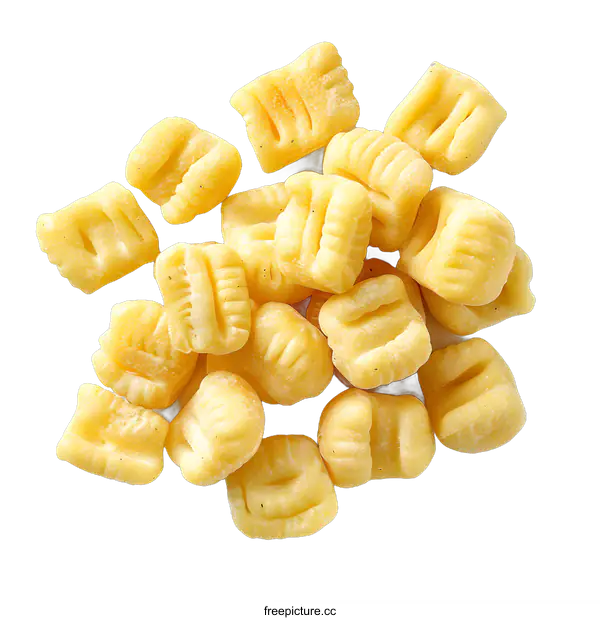 [Transparent Background PNG]Potato gnocchi isolated on white background