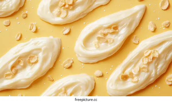 Creamy Oat Clusters Texture Pattern