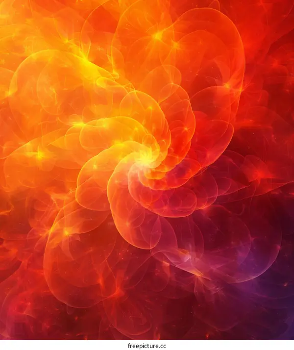 Spiral pattern of red flowers