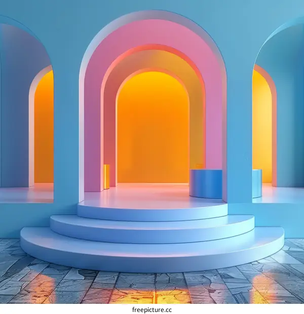 Colorful Archway Architectural Design