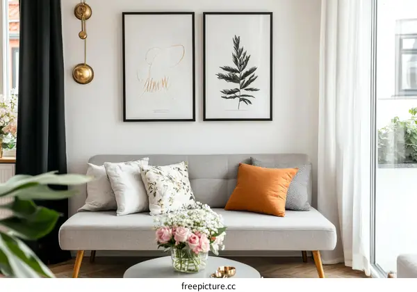 Modern Living Room Interior Design with Artwork