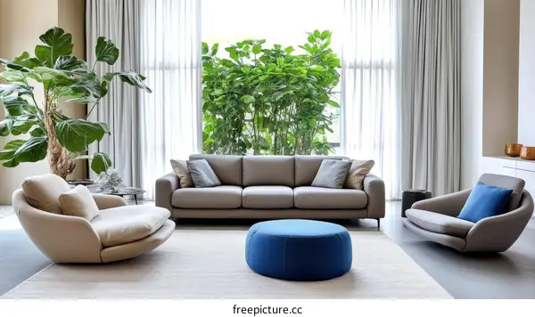 Modern Living Room Furniture Set with Cozy Atmosphere