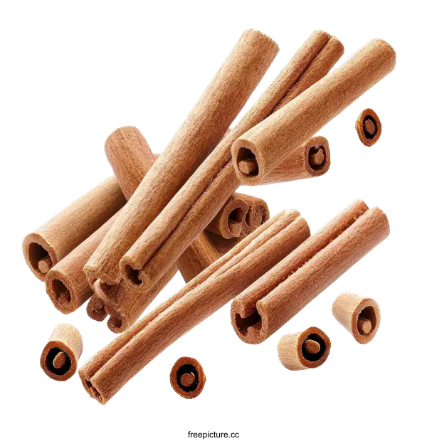 [Transparent Background PNG]Cinnamon Sticks Collection Isolated on White Background