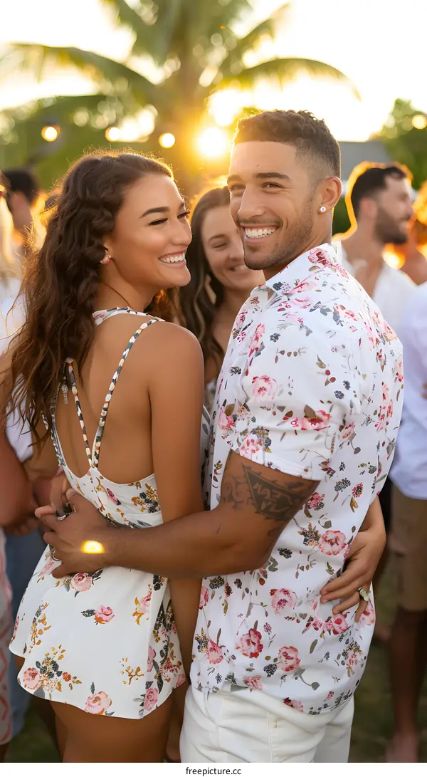 Couple Dancing at a Summer Party