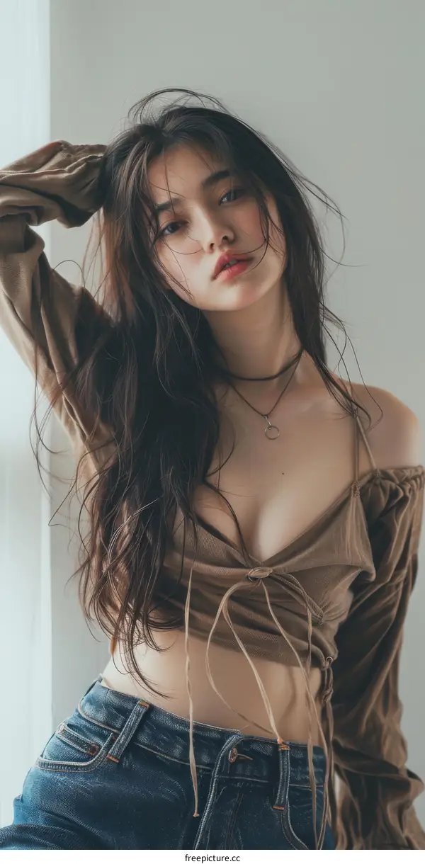 Asian Woman Fashionable Portrait