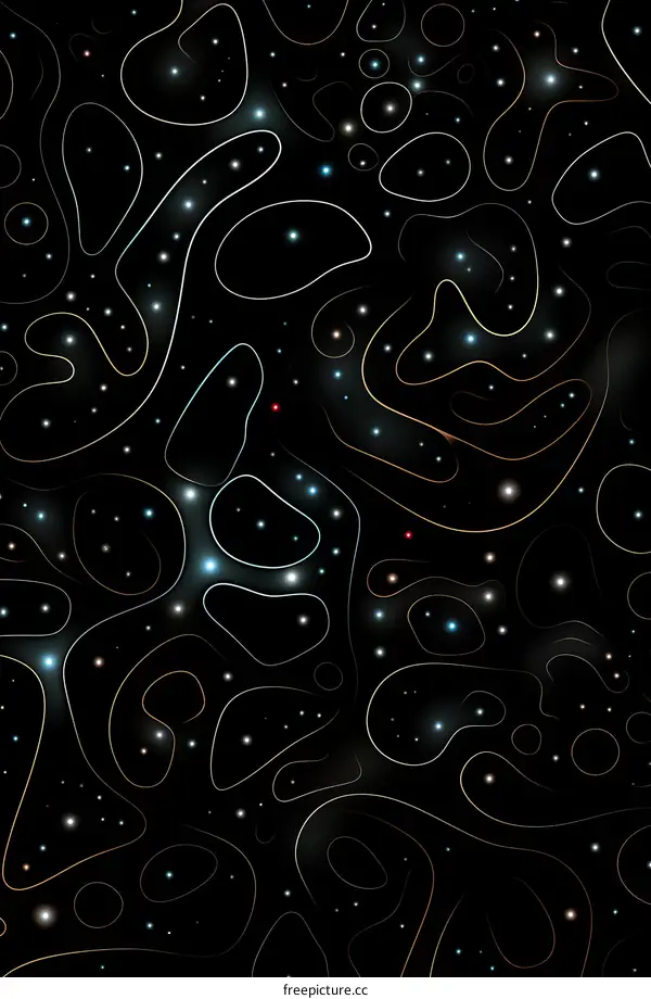 Colorful Artistic Background with Stars and Lines