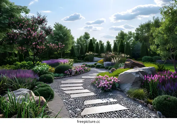 Garden landscape design renderings