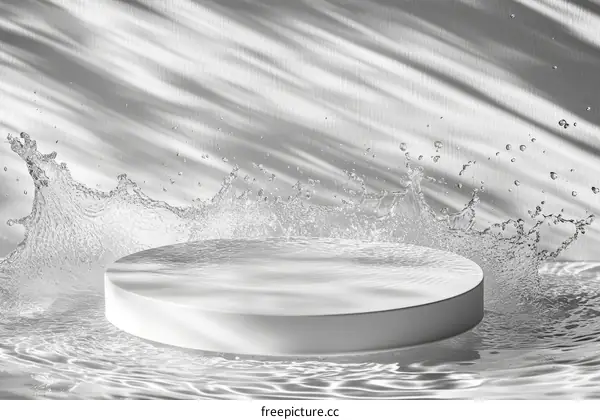 Abstract White Water Splash Product Display