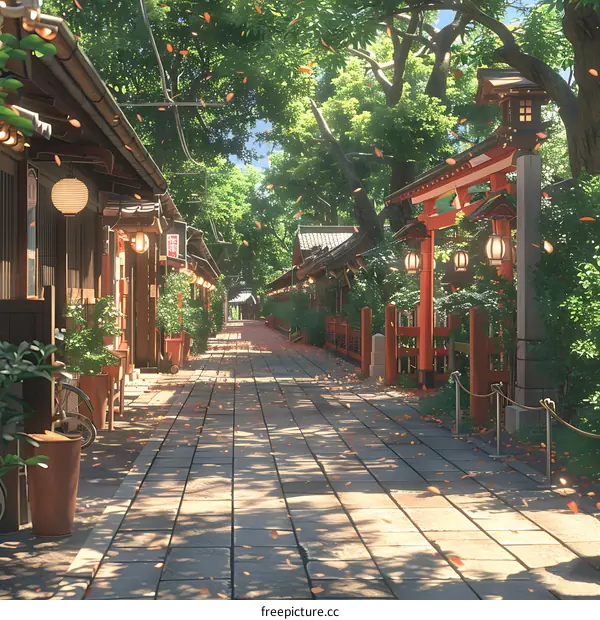 Traditional Japanese Street Scene