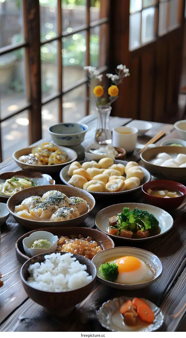 A table full of delicious Japanese food