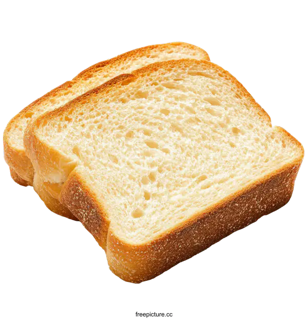 [Transparent Background PNG]Two Slices of Toasted Bread Close Up