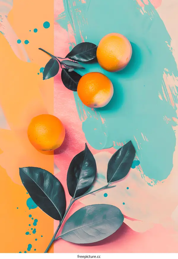 Orange Fruit on Abstract Background